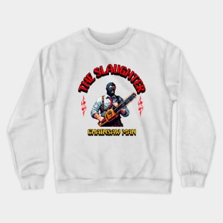 horror chainsaw man pixel art Crewneck Sweatshirt